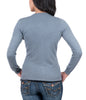 Real Cashmere Grey Cashmere Blend WomensV-Neck Cardigan