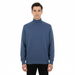 Cotton-Modal Blend Mock Neck Big Mens Navy Blue Sweater by Real Cashmere