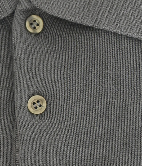 Cotton-Modal Blend Polo Big Mens Taupe Sweater by Real Cashmere