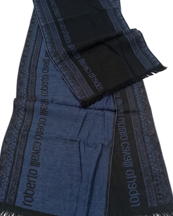 Roberto Cavalli ESZ062 04517 Royal Wool Blend Signature Mens Scarf
