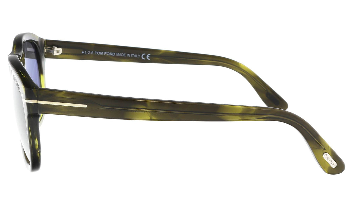 Defective/Store Return Tom Ford FT0520/S 98A BENEDICT Green Round Sunglasses