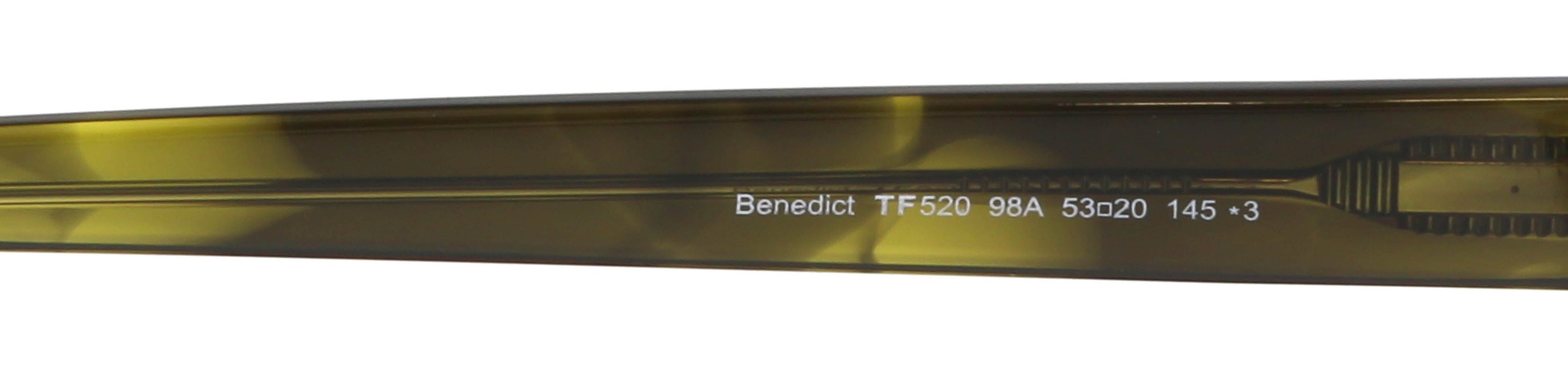 Defective/Store Return Tom Ford FT0520/S 98A BENEDICT Green Round Sunglasses