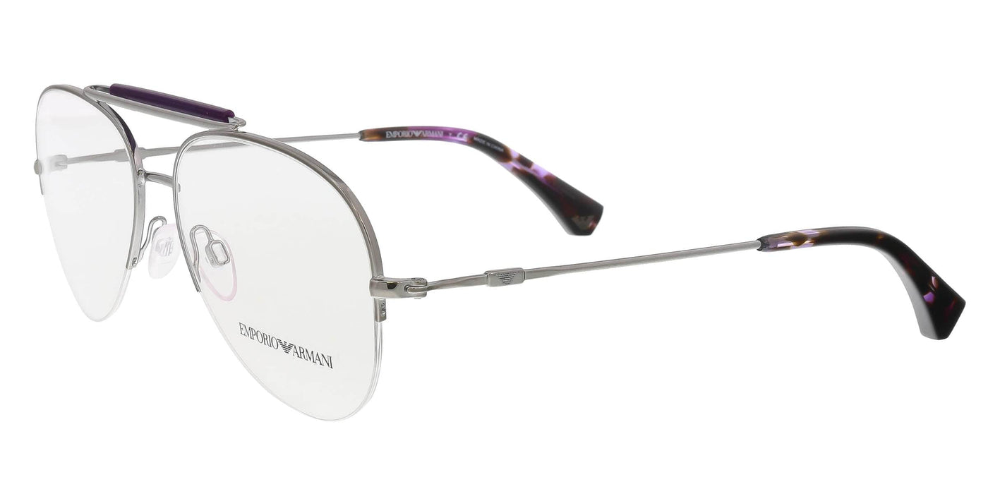 Emporio Armani EA1020 3010 Silver/Purple Oval Optical Frames