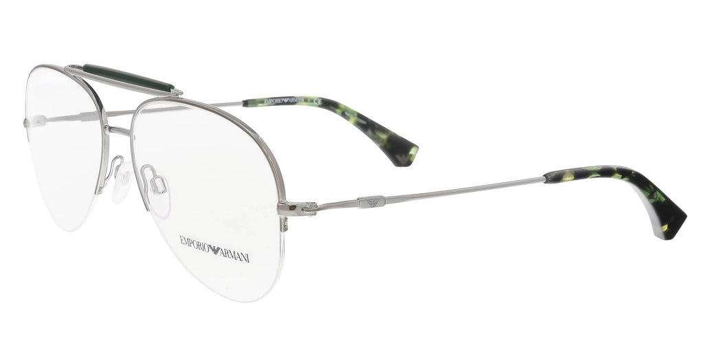 Emporio Armani  Silver/Olive Oval Optical Frames