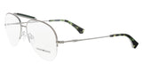 Emporio Armani  Silver/Olive Oval Optical Frames