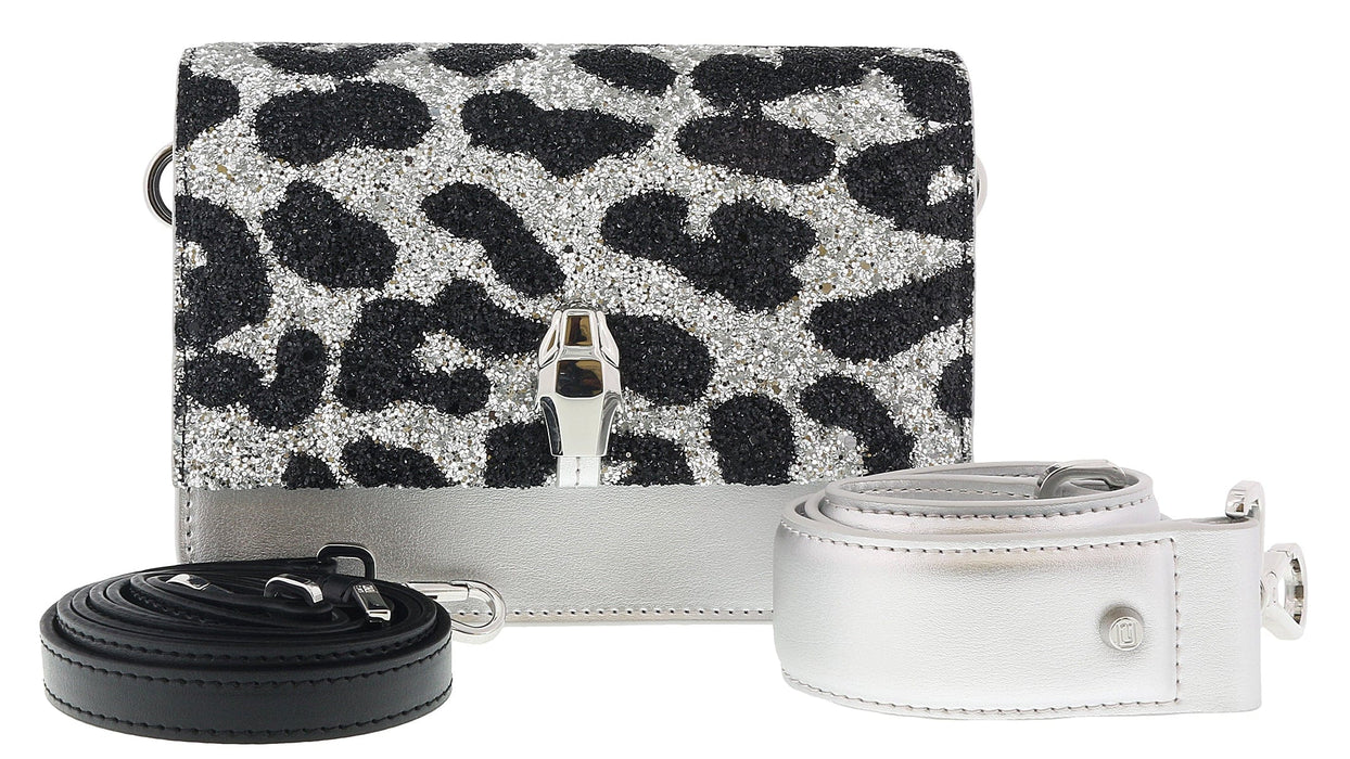 Class Roberto Cavalli Milano Rmx 0 Silver/Black Medium Shoulder Bag