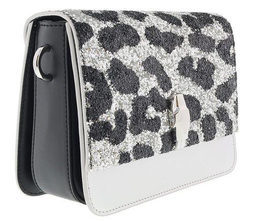 Class Roberto Cavalli Milano Rmx 0 Silver/Black Medium Shoulder Bag