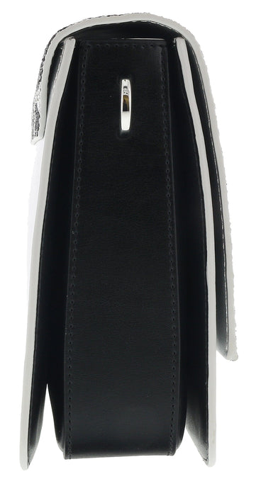 Class Roberto Cavalli Milano Rmx 00 Silver/Black Large Shoulder Bag