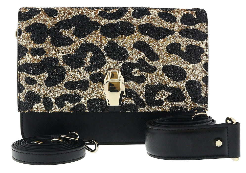 Class Roberto Cavalli Milano Rmx 00 Light Gold/Black Large Shoulder Bag