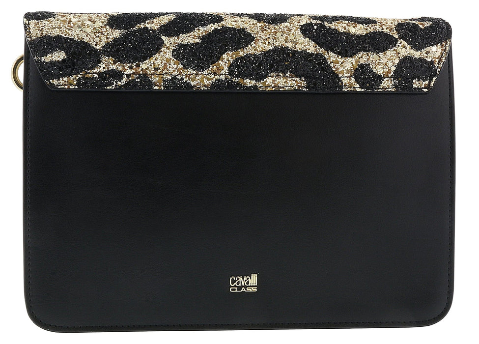 Class Roberto Cavalli Milano Rmx 00 Light Gold/Black Large Shoulder Bag