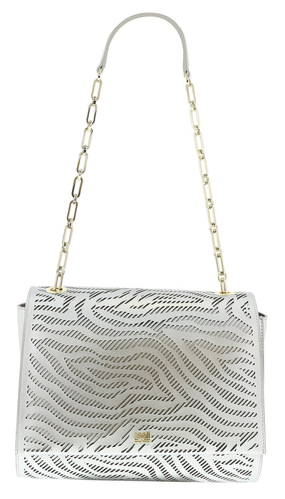 Roberto Cavalli Class Audrey Silver Medium Shoulder Bag