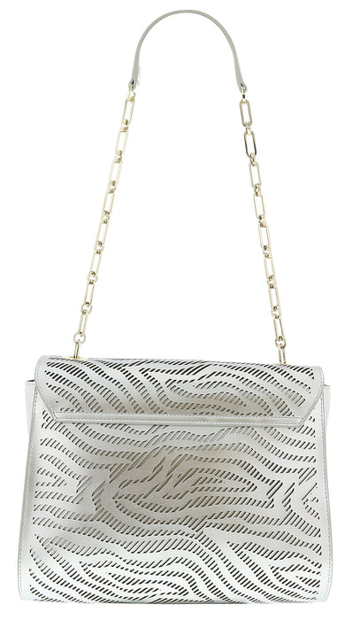 Roberto Cavalli Class Audrey Silver Medium Shoulder Bag