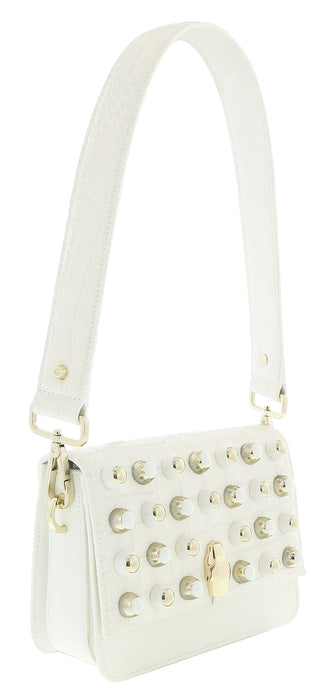 Roberto Cavalli GQLPAS 10 White Milano Rmx 0 Medium Shoulder Bag