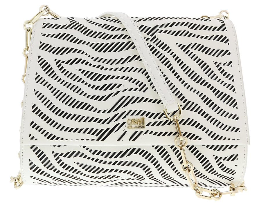 Roberto Cavalli GQLPAZ B20 White/Black Audrey 001 Small Shoulder Bag