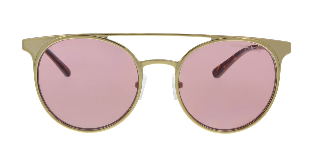 Michael Kors MK1030 116884 Shiny Pale Gold Round Sunglasses