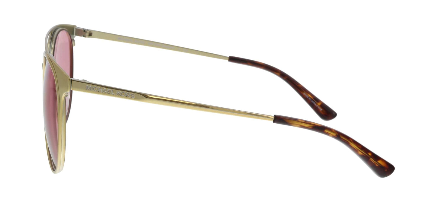 Michael Kors MK1030 116884 Shiny Pale Gold Round Sunglasses