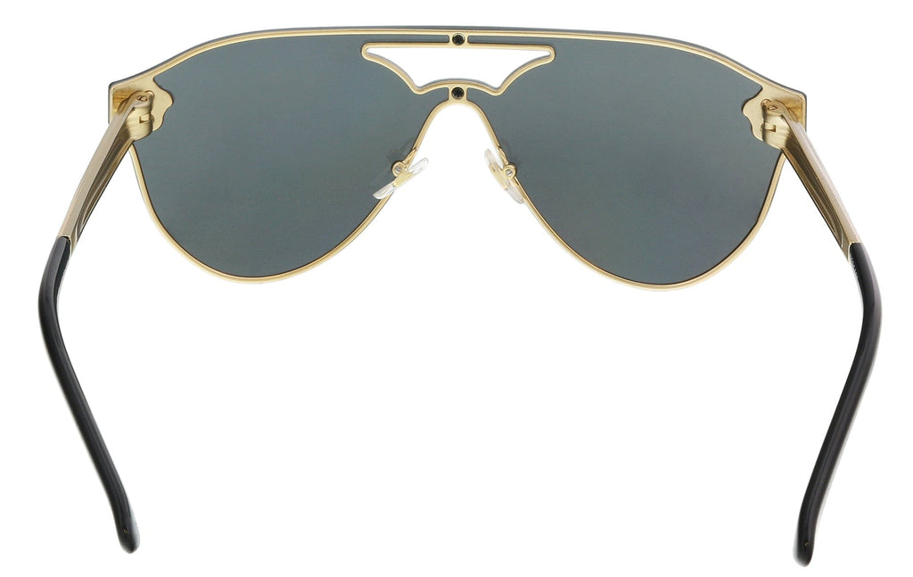 Versace VE2161 100287 Black/Gold Medusa Rock Visor/Pilot Sunglasses