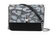 Roberto Cavalli Class GWLPCE B13 Milano Rmx 0 Black/Silver Medium Shoulder Bag