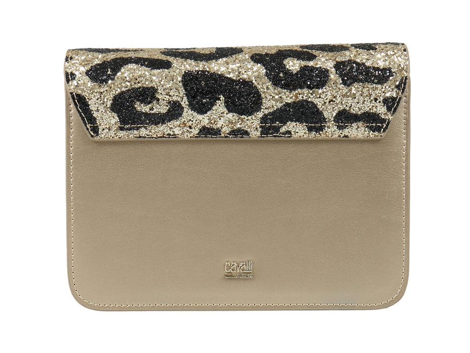 Roberto Cavalli Class GWLPCE D61 Milano Rmx 0 Beige/Gold Medium Shoulder Bag