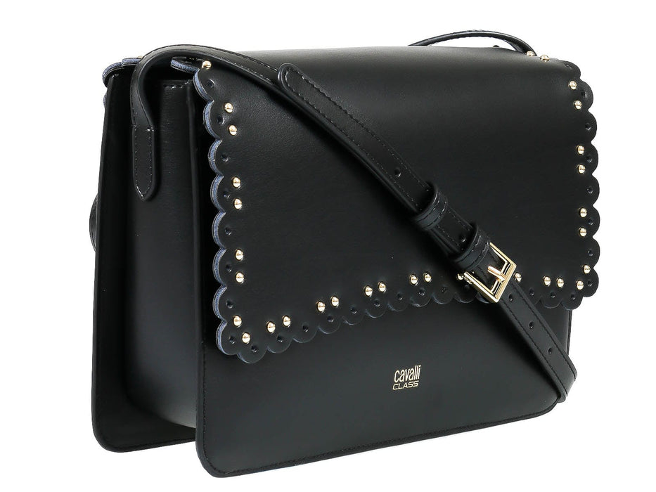 Roberto Cavalli Class GWLPEZ 999 Leolace 003 Black Shoulder Bag