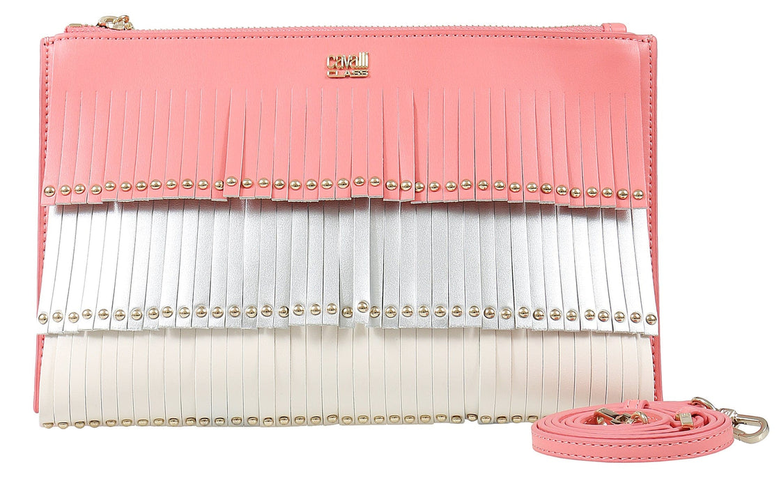 Roberto Cavalli Class GWLPD0 T30 Aloha 001 Peach/Silver Clutch