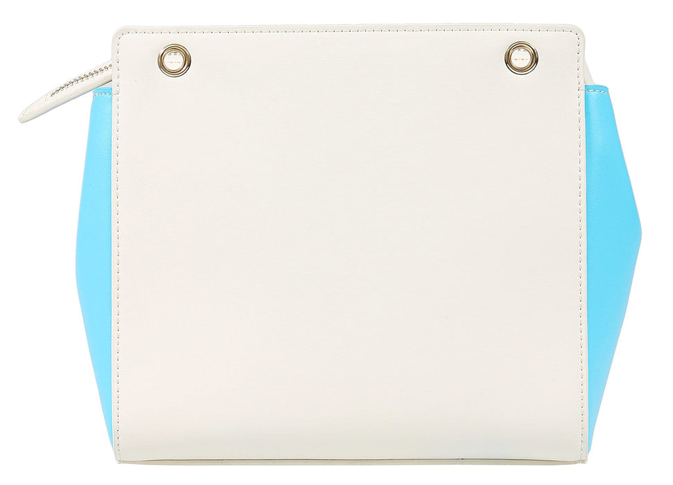 Roberto Cavalli Class GWLPD4 T37 Brigitte 00 Ivory/Blue Small Shoulder Bag