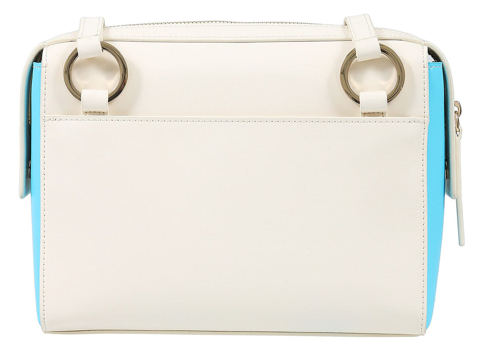 Roberto Cavalli Class GWLPD5 T37 Brigitte 0 Ivory/Blue Medium Shoulder Bag