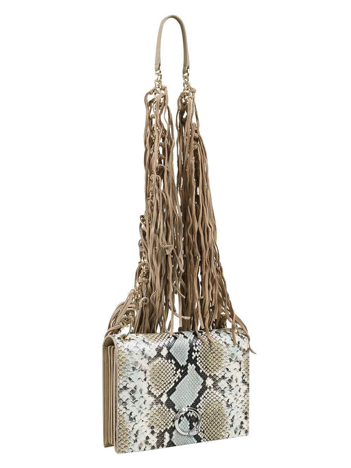 Roberto Cavalli Class GWLPEW T41 Lauren 002 Light Blue/White/Taupe Medium Shoulder Bag