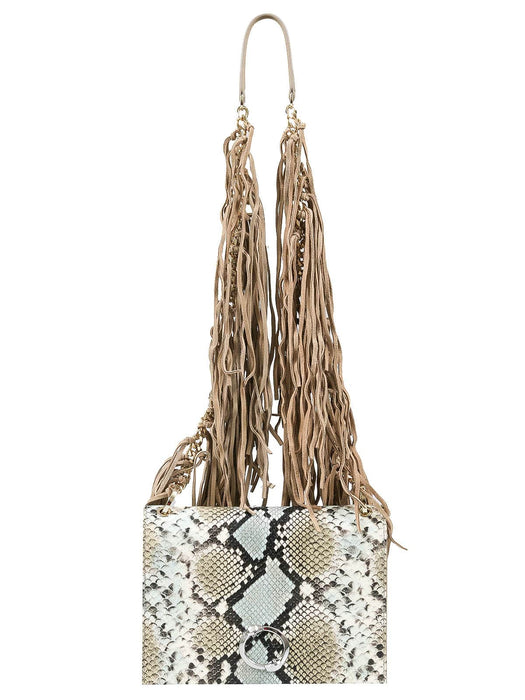 Roberto Cavalli Class GWLPEW T41 Lauren 002 Light Blue/White/Taupe Medium Shoulder Bag