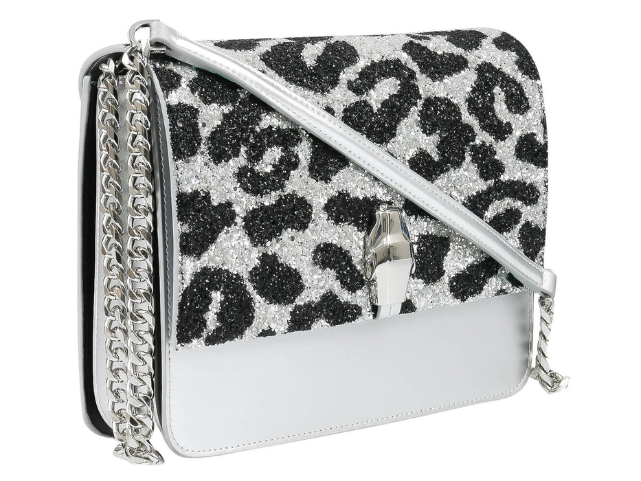GWLPCF G25 Milano Rmx 00 Silver/ Black Large Shoulder Bag