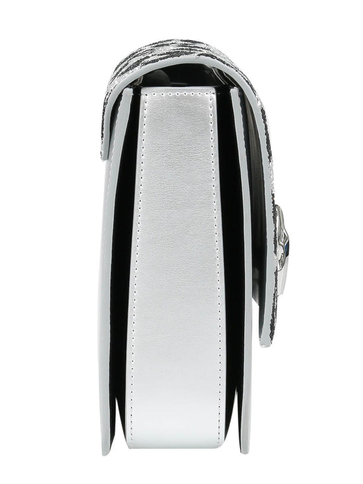 GWLPCF G25 Milano Rmx 00 Silver/ Black Large Shoulder Bag