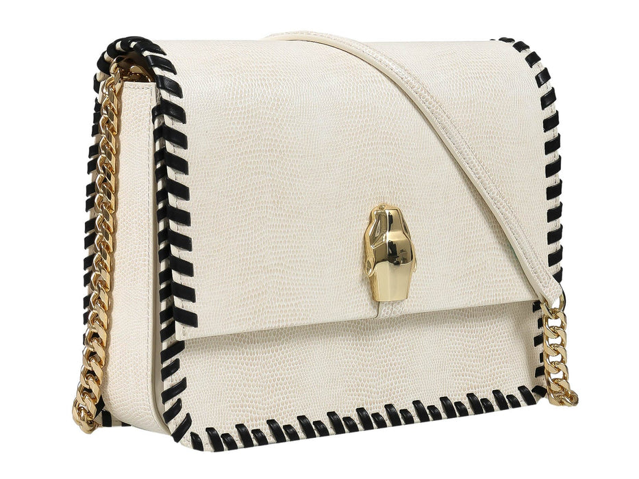 Cavalli Class GWLPCL B20 Milano Rmx 00 White/Black Large Shoulder Bag