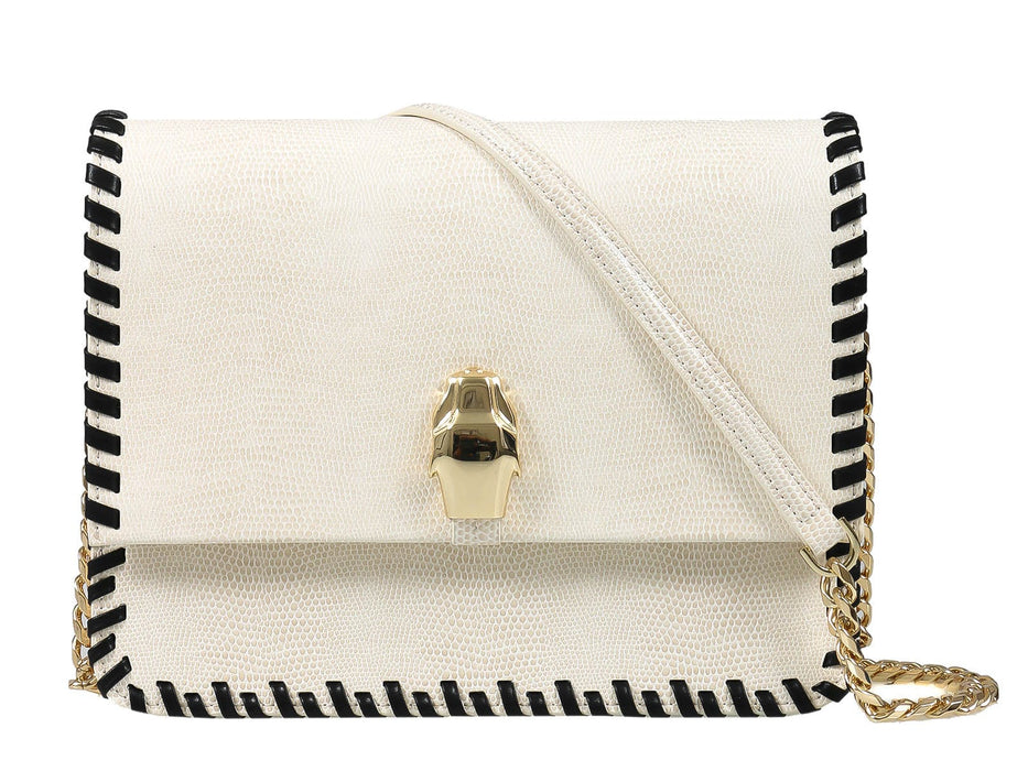 Cavalli Class GWLPCL B20 Milano Rmx 00 White/Black Large Shoulder Bag