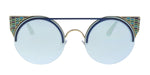 Bulgari BV6088 20206J Blue/ Pale Gold Cat eye Sunglasses