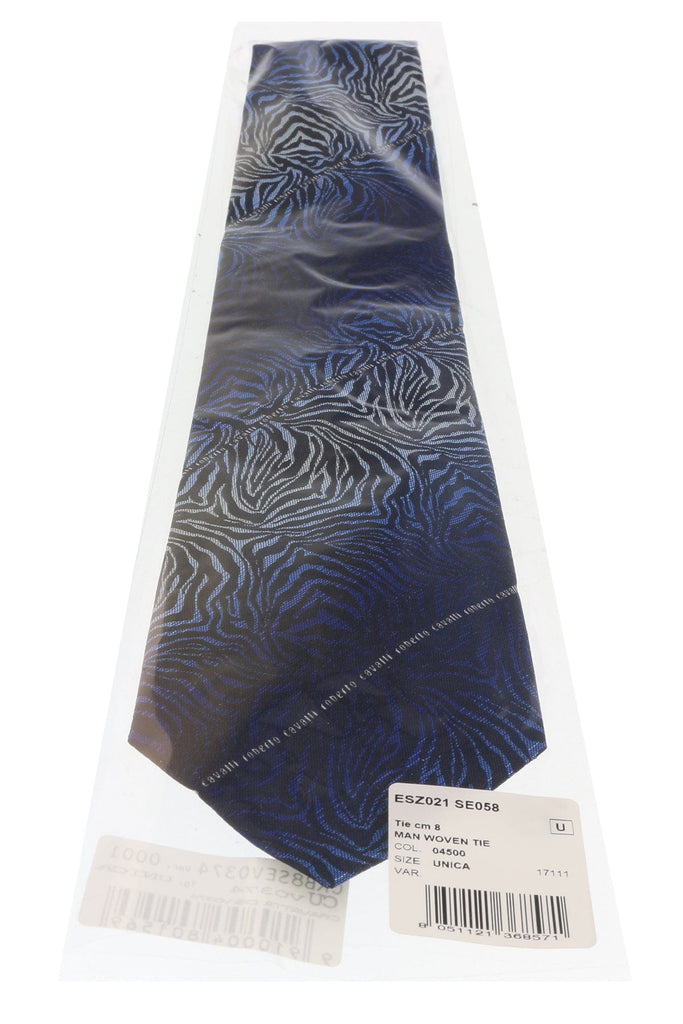 Roberto Cavalli ESZ021 04500 Blue Zebra Tie