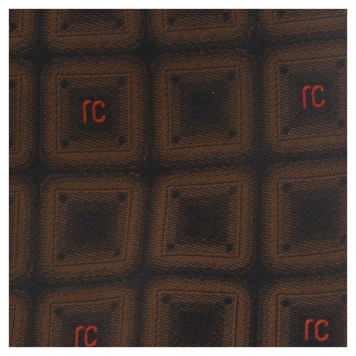 Roberto Cavalli ESZ033 03503 Brown Geometric Square Tie