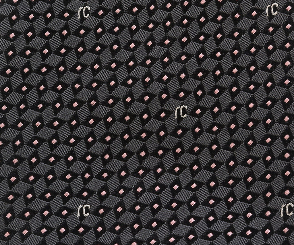 Roberto Cavalli ESZ041 05001 Grey Micro Geometric Tie