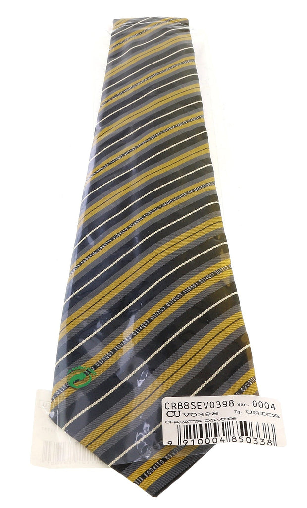 Roberto Cavalli ESZ047 01004 Mustard Regimental Stripe Tie