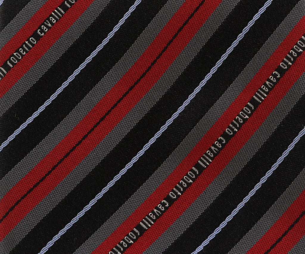 Roberto Cavalli ESZ047 02000 Red Regimental Stripe Tie