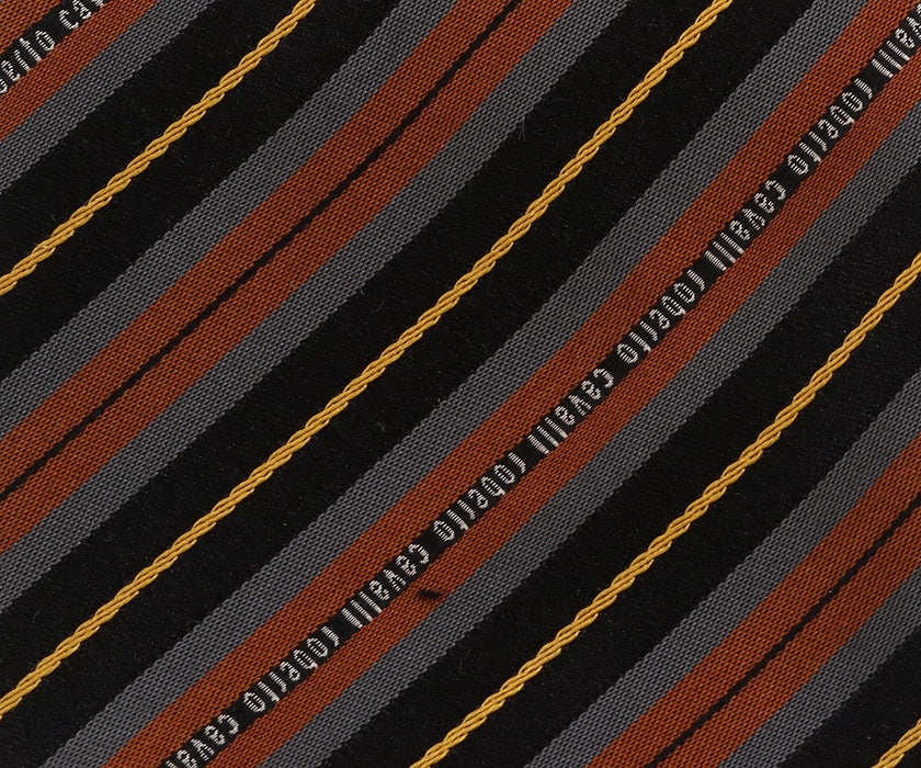 Roberto Cavalli ESZ047 03503 Brown Regimental Stripe Tie