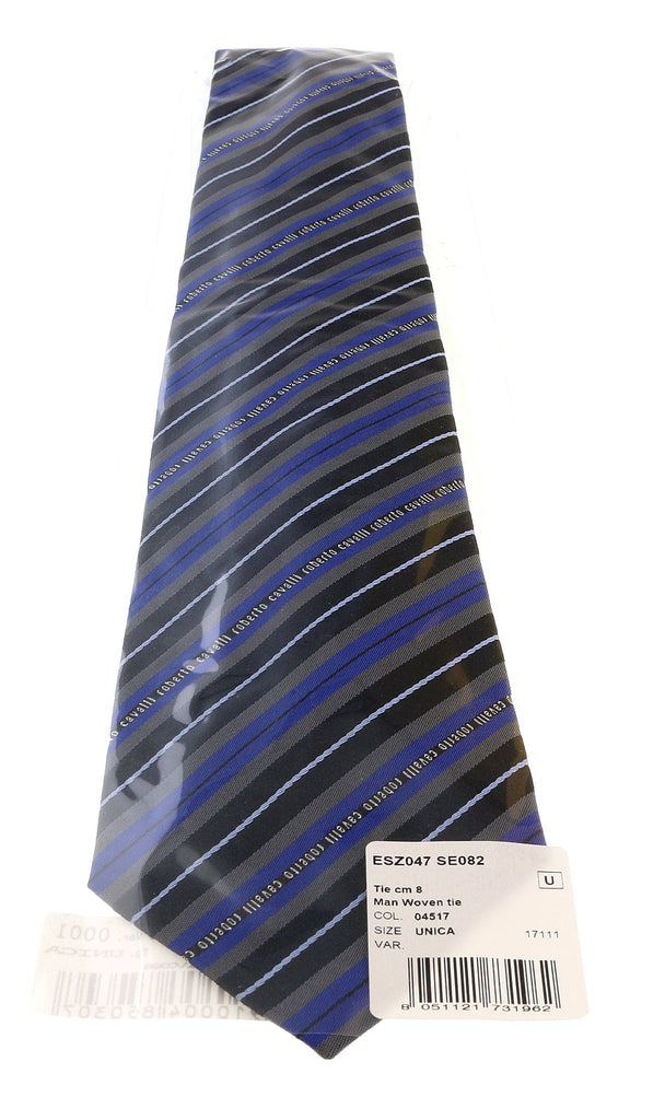 Roberto Cavalli ESZ047 04517 Royal Blue Regimental Stripe Tie