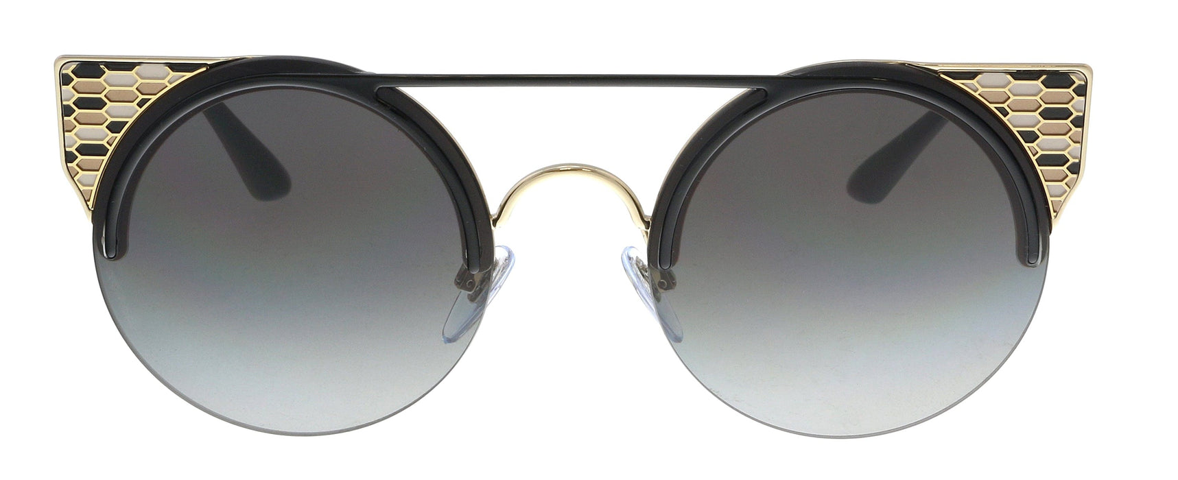 Bulgari BV6088 20188G Black Gold Cat Eye Sunglasses
