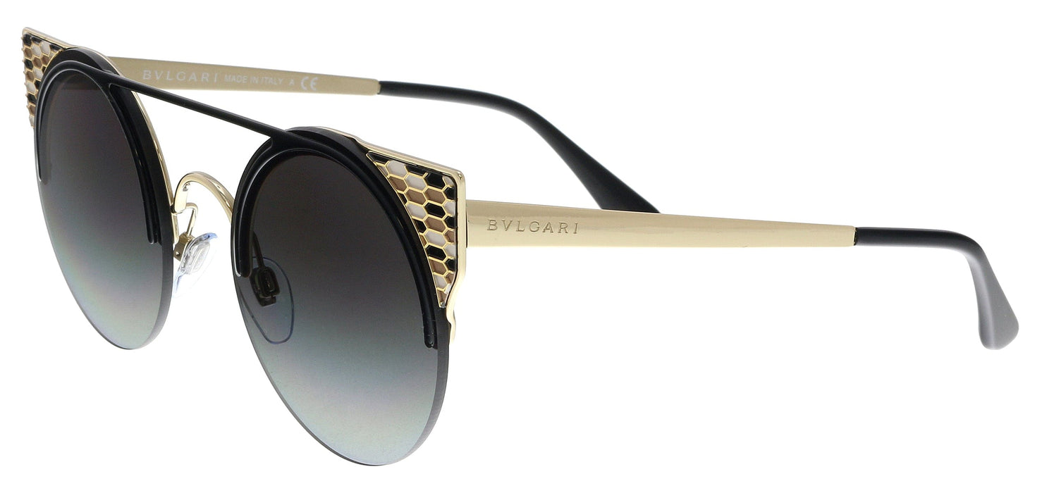 Bulgari BV6088 20188G Black Gold Cat Eye Sunglasses