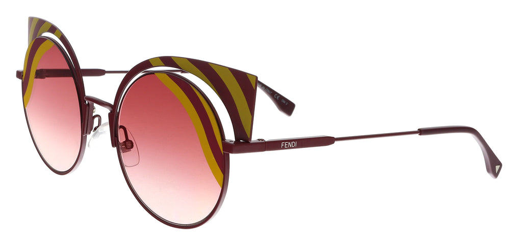 FENDI FF 0215/S  00L9- X4 Burgundy Cat eye Sunglasses