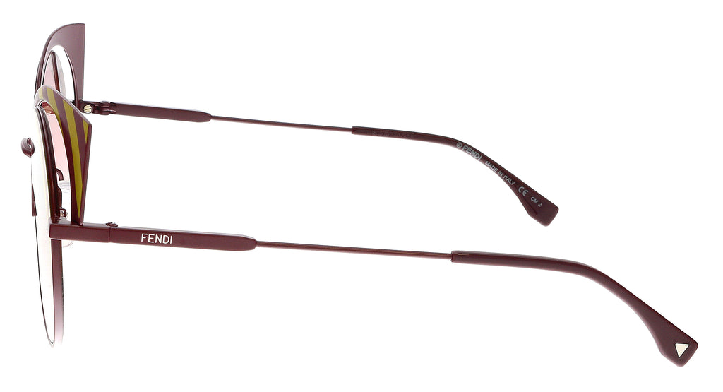 FENDI FF 0215/S  00L9- X4 Burgundy Cat eye Sunglasses