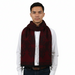 Roberto Cavalli Men's Burgundy Logo Print Wool Blend Scarf