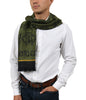 Roberto Cavalli  Green Wool Blend Logo Mens Scarf