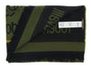 Roberto Cavalli ESZ053 04000 Green Wool Blend Logo Mens Scarf