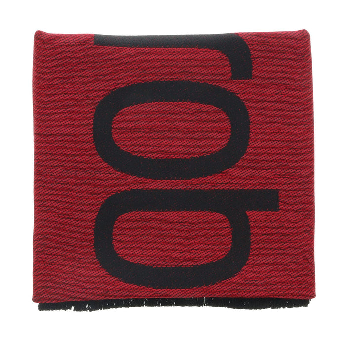 Roberto Cavalli ESZ061 02000 Red Wool Blend Signature Mens Scarf