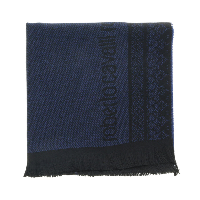 Roberto Cavalli Men's Royal Signature Print Wool Blend Scarf